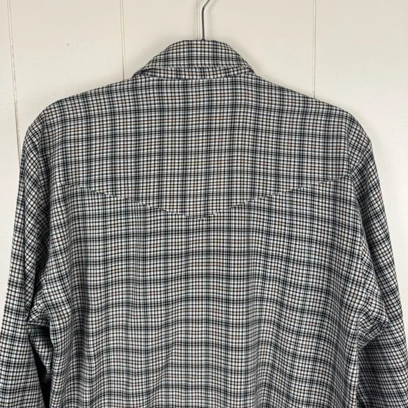 Vintage Crazy Cowboy Western Plaid Shirt with Pearl Snaps - Picture 7 of 8